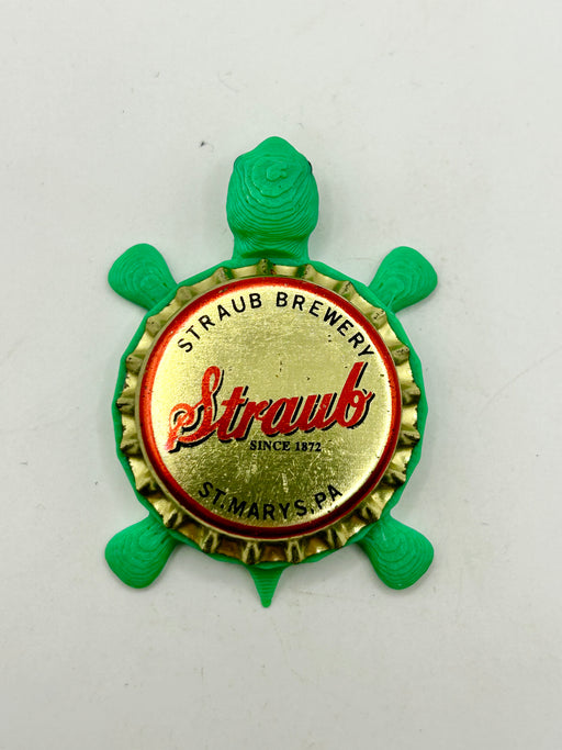 Straub Brewing (Vintage) - Bottle Cap Magnet Turtle Shell Shocked Art
