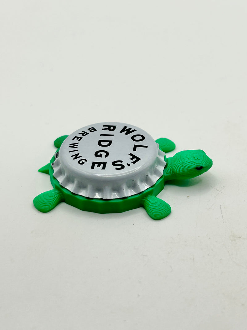 Wolf’s Ridge Brewing - Bottle Cap Magnet Turtle Shell Shocked Art