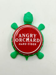 Angry Orchard Hard Cider (Vintage) - Bottle Cap Magnet Turtle Shell Shocked Art