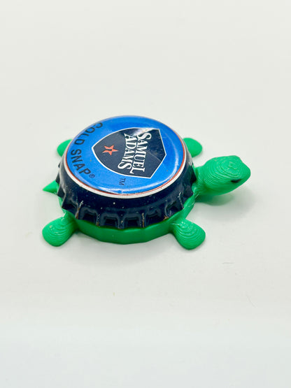 Sam Adams Cold Snap (Dark Blue) - Bottle Cap Magnet Turtle Shell Shocked Art