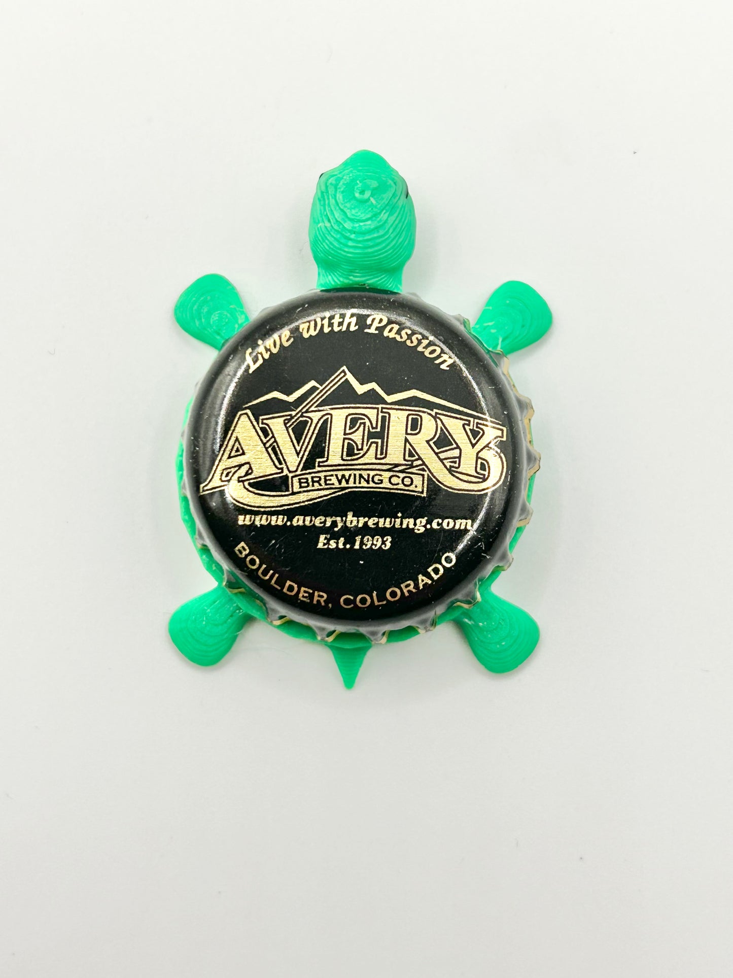 Avery Brewing (Vintage) - Bottle Cap Magnet Turtle