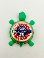 Stroh’s Beer (Non-Alcoholic) - Bottle Cap Magnet Turtle Shell Shocked Art