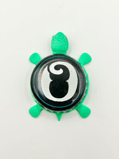 Broken Barrel Brewing (O) - Bottle Cap Magnet Turtle Shell Shocked Art