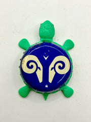 Young’s Beer (Blue) - Bottle Cap Magnet Turtle Shell Shocked Art