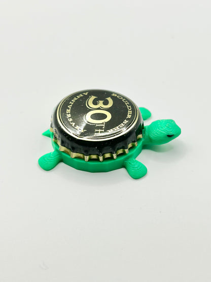 Boulder Beer 30th Anniversary - Bottle Cap Magnet Turtle Shell Shocked Art