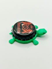 Verhaeghe (Red) - Bottle Cap Magnet Turtle Shell Shocked Art