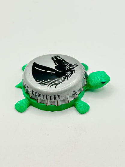 Lexington Brewing Co. (Light Gray) - Bottle Cap Magnet Turtle Shell Shocked Art