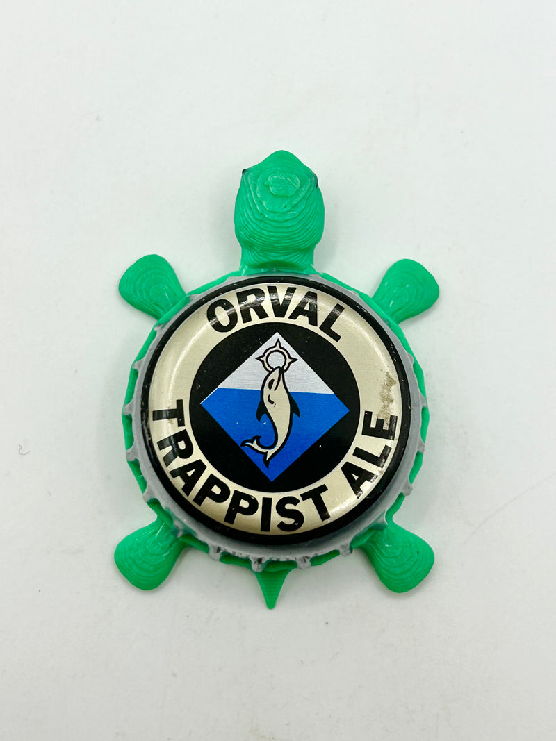 Orval Trappist Ale - Bottle Cap Magnet Turtle Shell Shocked Art