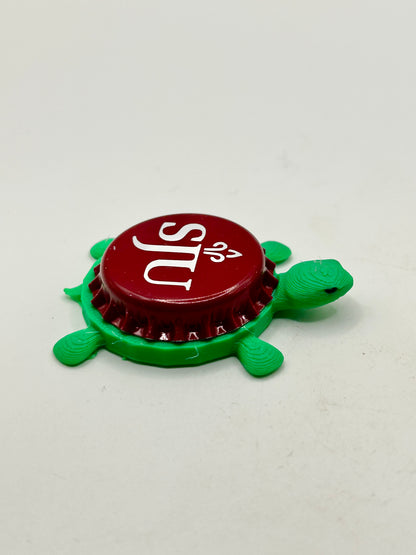 St Joe’s Hawks - Bottle Cap Magnet Turtle Shell Shocked Art