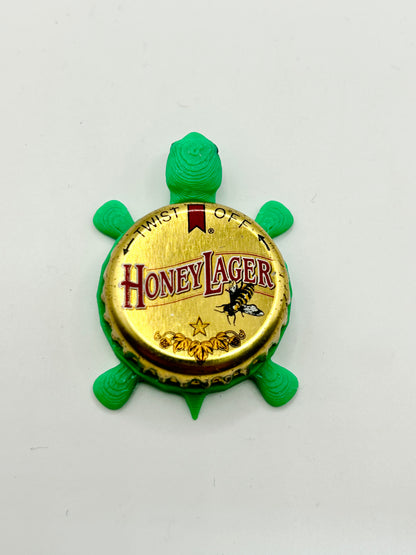Michelob Honey Lager (Bee) - Bottle Cap Magnet Turtle Shell Shocked Art