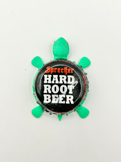 Sprecher Hard Root Beer - Bottle Cap Magnet Turtle Shell Shocked Art