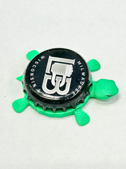 Lakefront Brewery - Bottle Cap Magnet Turtle Shell Shocked Art