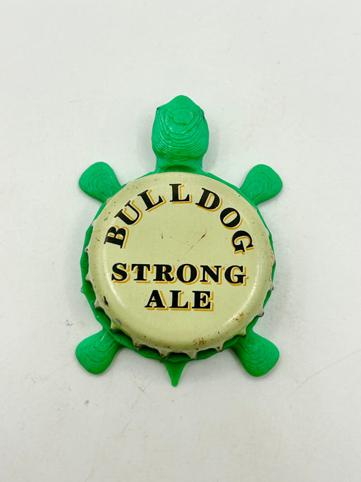 Bulldog Strong Ale (Courage Ltd) - Bottle Cap Magnet Turtle Shell Shocked Art