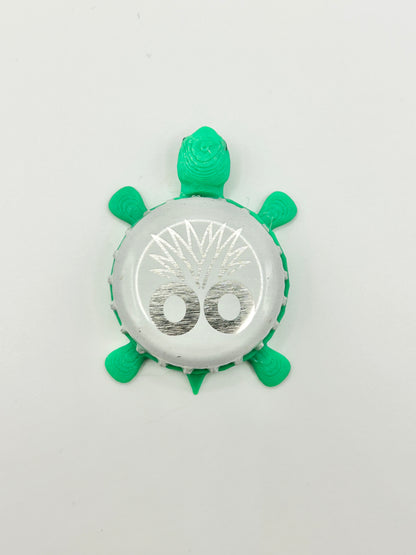 Oogave Soda - Bottle Cap Magnet Turtle Shell Shocked Art