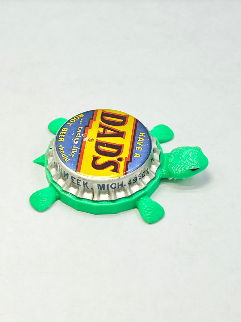 Dad’s Root Beer (Vintage) - Bottle Cap Magnet Turtle Shell Shocked Art