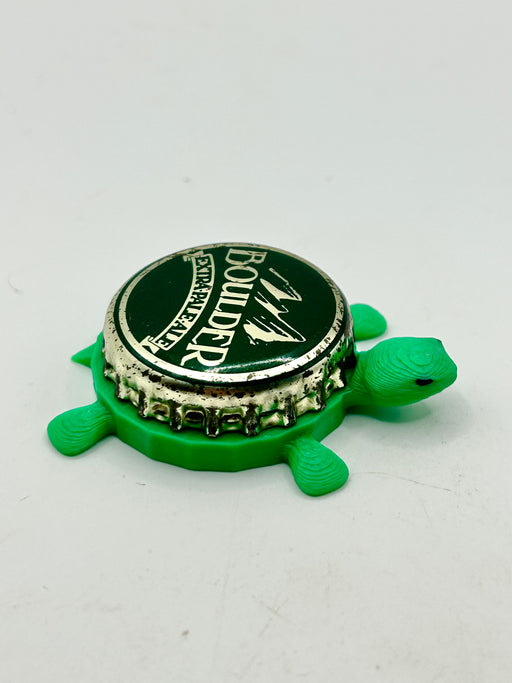 Boulder Beer (Vintage, Extra Pale Ale) - Bottle Cap Magnet Turtle Shell Shocked Art