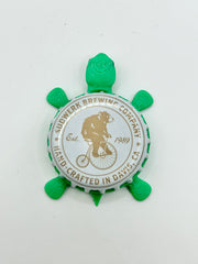 Sudwerk Brewing - Bottle Cap Magnet Turtle Shell Shocked Art