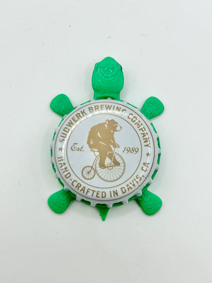 Sudwerk Brewing - Bottle Cap Magnet Turtle Shell Shocked Art