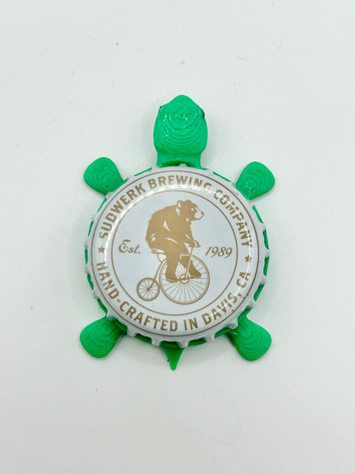 Sudwerk Brewing - Bottle Cap Magnet Turtle Shell Shocked Art