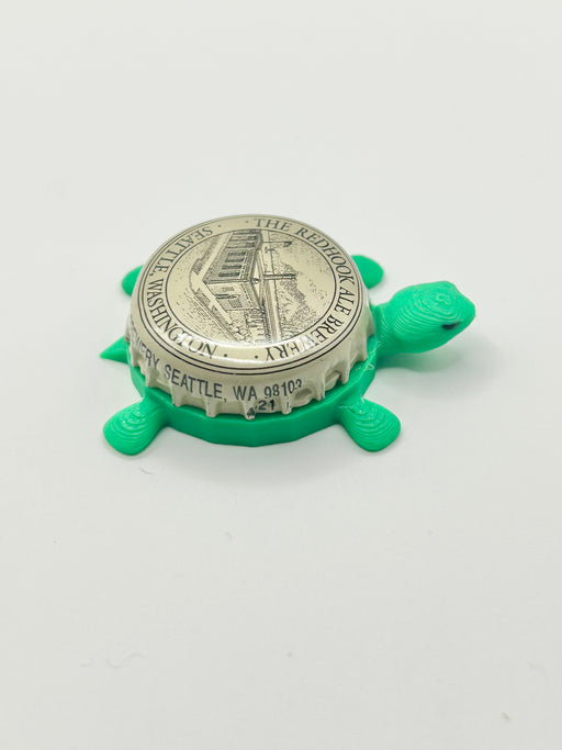 Red Hook Seattle (Vintage) - Bottle Cap Magnet Turtle Shell Shocked Art