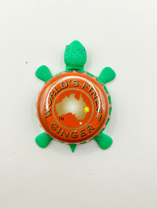 World’s Finest Ginger - Bottle Cap Magnet Turtle