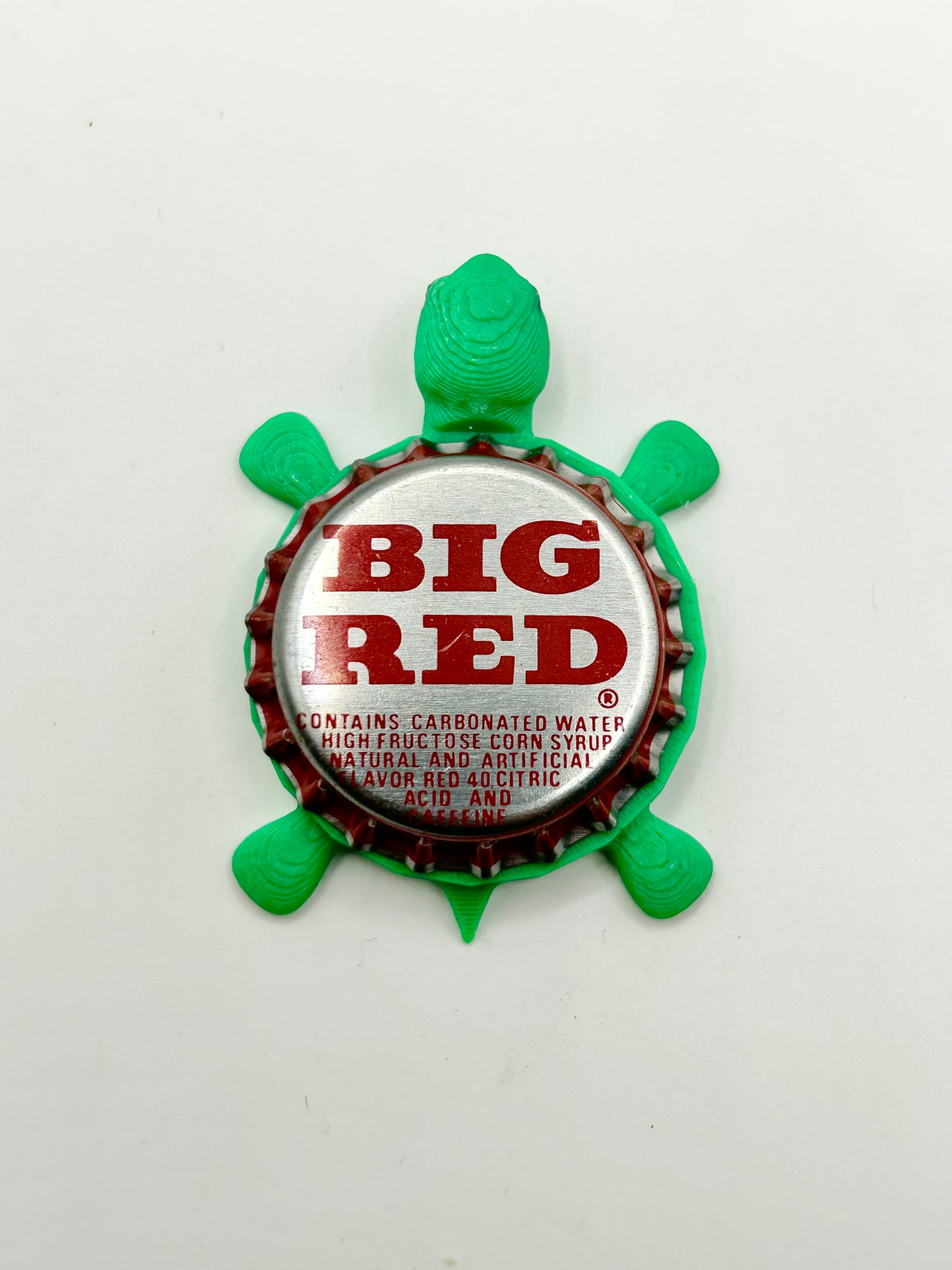 Big Red Soda - Bottle Cap Magnet Turtle