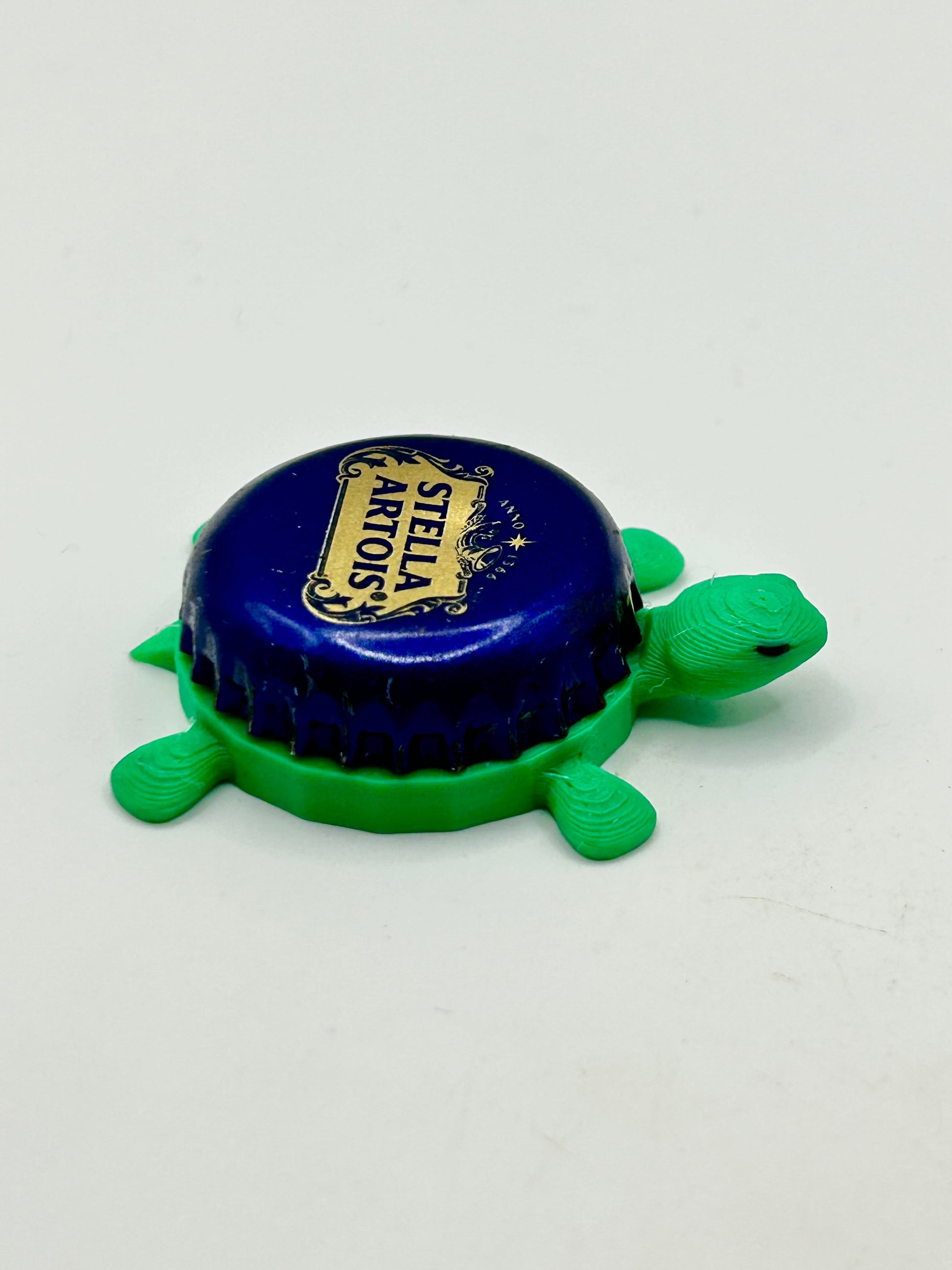 Stella Artois (Blue) - Bottle Cap Magnet Turtle Shell Shocked Art