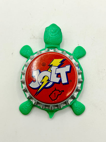Jolt Soda (Red) - Bottle Cap Magnet Turtle Shell Shocked Art