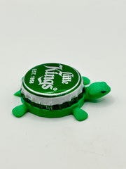 Little Kings Beer - Bottle Cap Magnet Turtle Shell Shocked Art