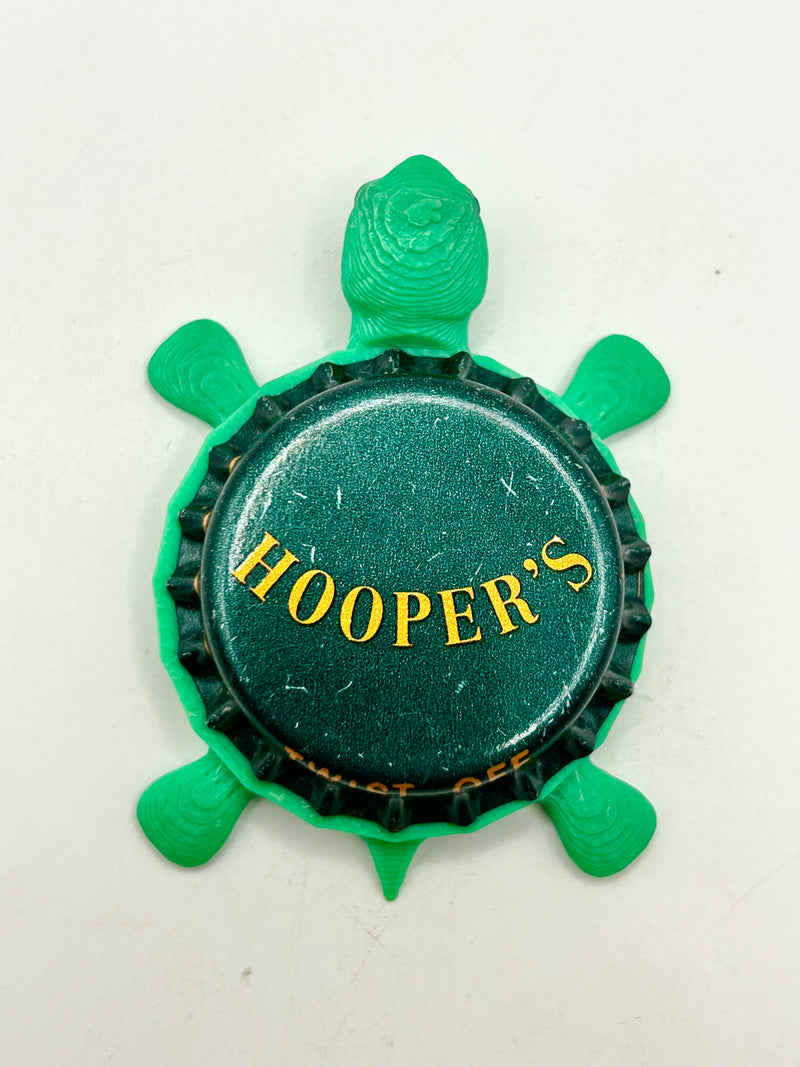 Hooper’s Beer - Bottle Cap Magnet Turtle Shell Shocked Art