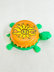 Bell's Oberon Ale (Orange Sun) - Bottle Cap Magnet Turtle Shell Shocked Art