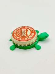 Great Divide Brewing Co - Great Minds Drink Alike - Bottle Cap Magnet Turtle Shell Shocked Art