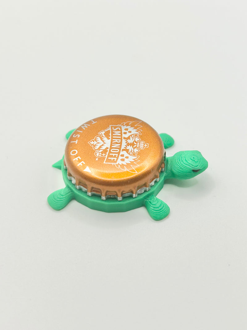Smirnoff (Orange) - Bottle Cap Magnet Turtle Shell Shocked Art