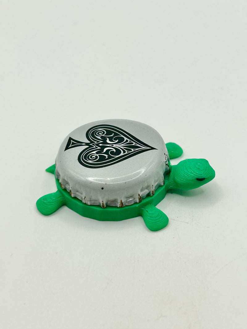 Ace of Spades - Bottle Cap Magnet Turtle Shell Shocked Art
