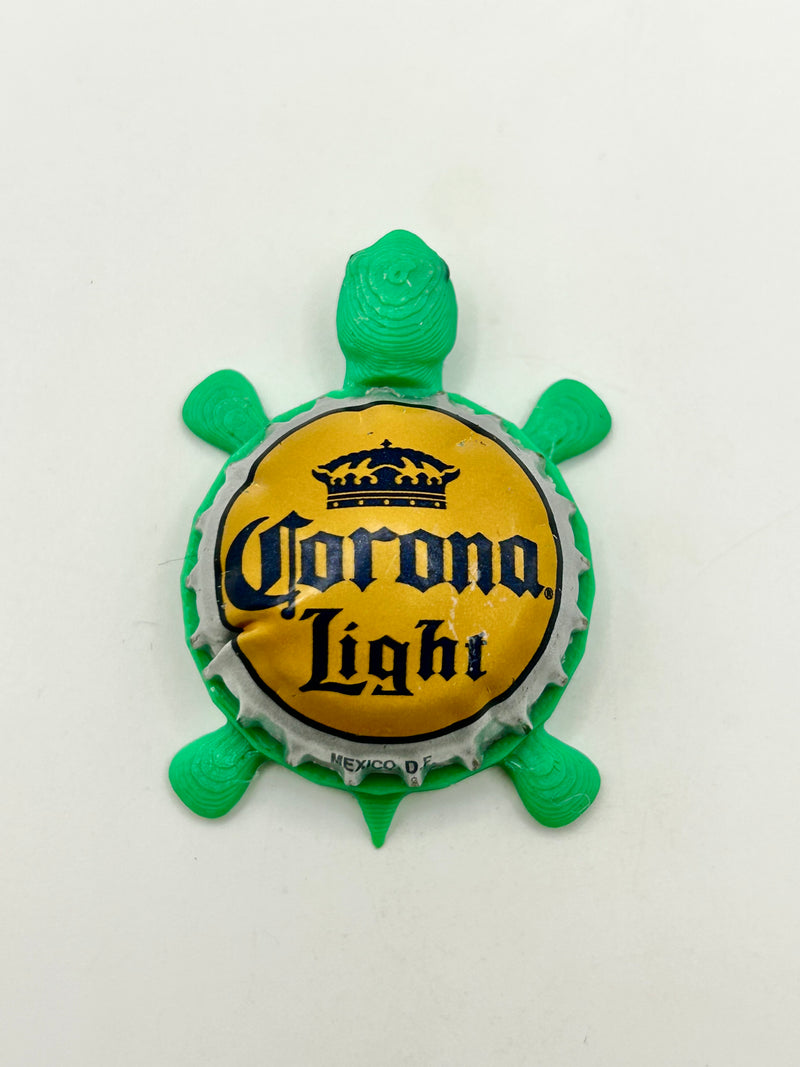 Corona Light (Dome Shell) - Bottle Cap Magnet Turtle Shell Shocked Art