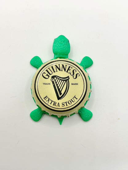 Guinness Extra Stout (Large Text) - Bottle Cap Magnet Turtle Shell Shocked Art