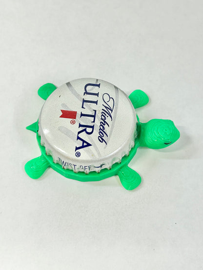 Michelob Ultra Bottle Cap Magnet Turtle Shell Shocked Art