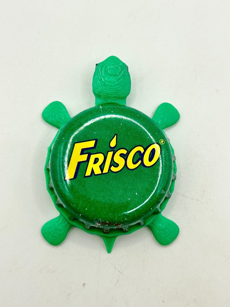 Frisco Soda (Finland) - Bottle Cap Magnet Turtle Shell Shocked Art