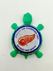 Detroit Red Wings Stanley Cup Champions (1937) - Bottle Cap Magnet Turtle Shell Shocked Art