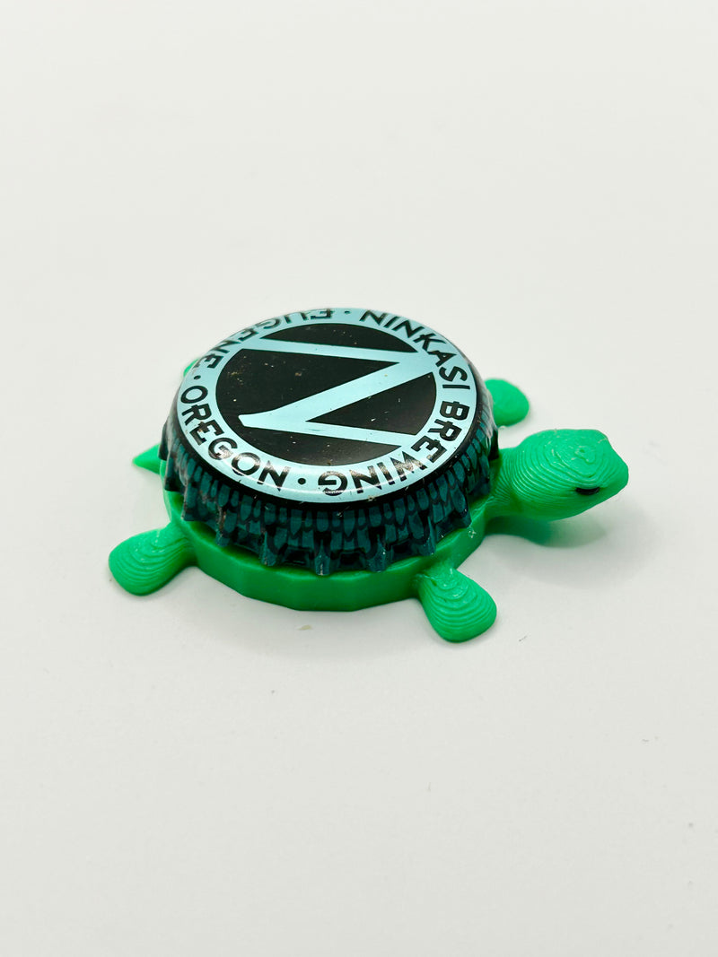 Ninkasi Brewing (Teal) - Bottle Cap Magnet Turtle Shell Shocked Art