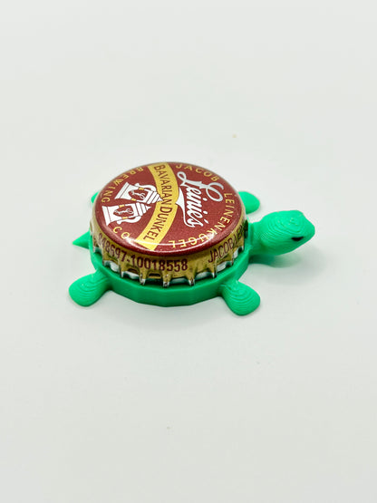Leinenkugel's Bavarian Dunkel - Bottle Cap Magnet Turtle Shell Shocked Art