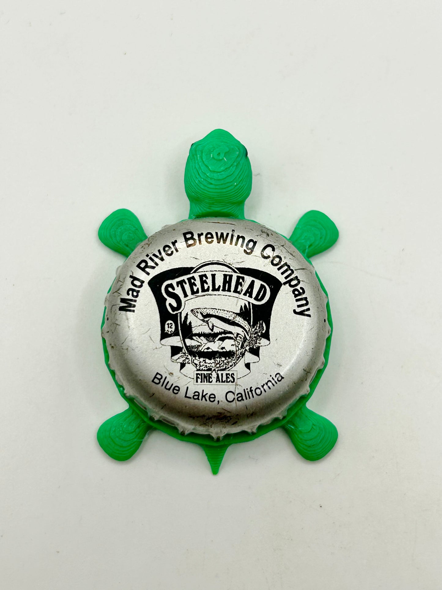 Steelhead Ale - Mad River Brewing - Bottle Cap Magnet Turtle
