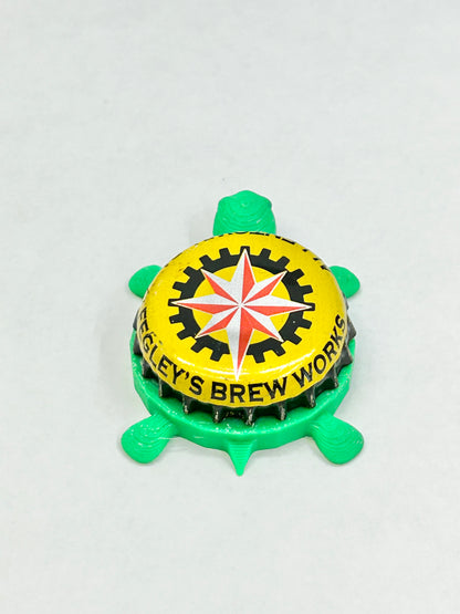 Fegley’s Brew Works - Bottle Cap Magnet Turtle Shell Shocked Art