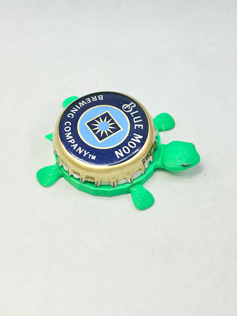 Blue Moon (Diamond) - Bottle Cap Magnet Turtle Shell Shocked Art