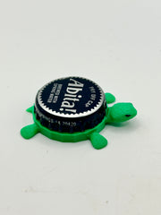 Abita Beer (Silver & Dark Gray) - Bottle Cap Magnet Turtle Shell Shocked Art