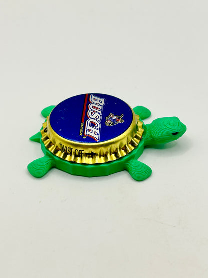 Busch Beer (Vintage, Blue) - Bottle Cap Magnet Turtle Shell Shocked Art
