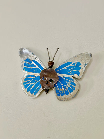 Butterfly Crime Scene - Metal Butterfly Sculpture Shell Shocked Art