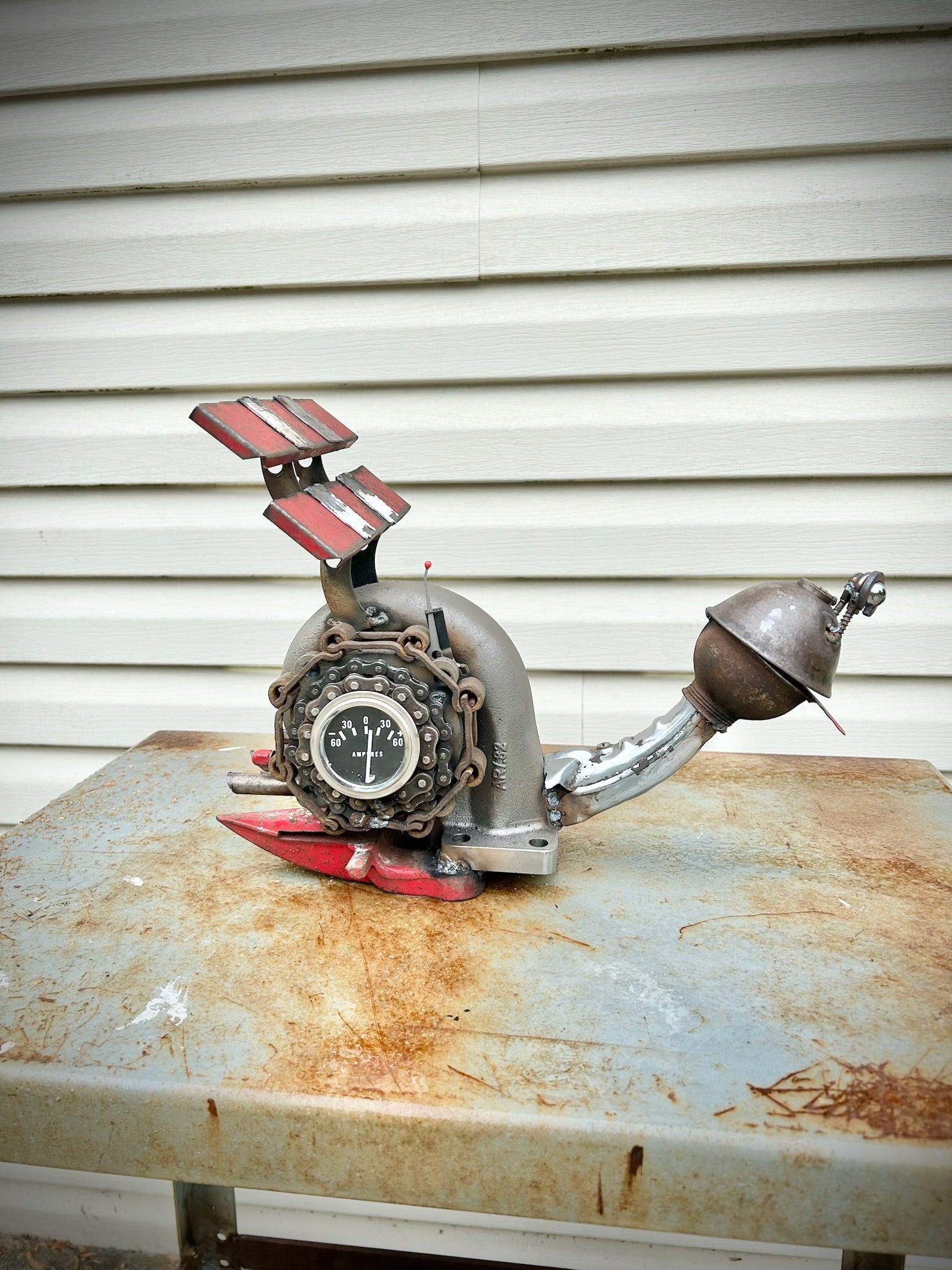 Turbo Snail - Welded Sculpture - Local Pickup Only Shell Shocked Art