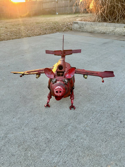 When Pigs Fly! - Welded Sculpture - Local Pickup Only Shell Shocked Art