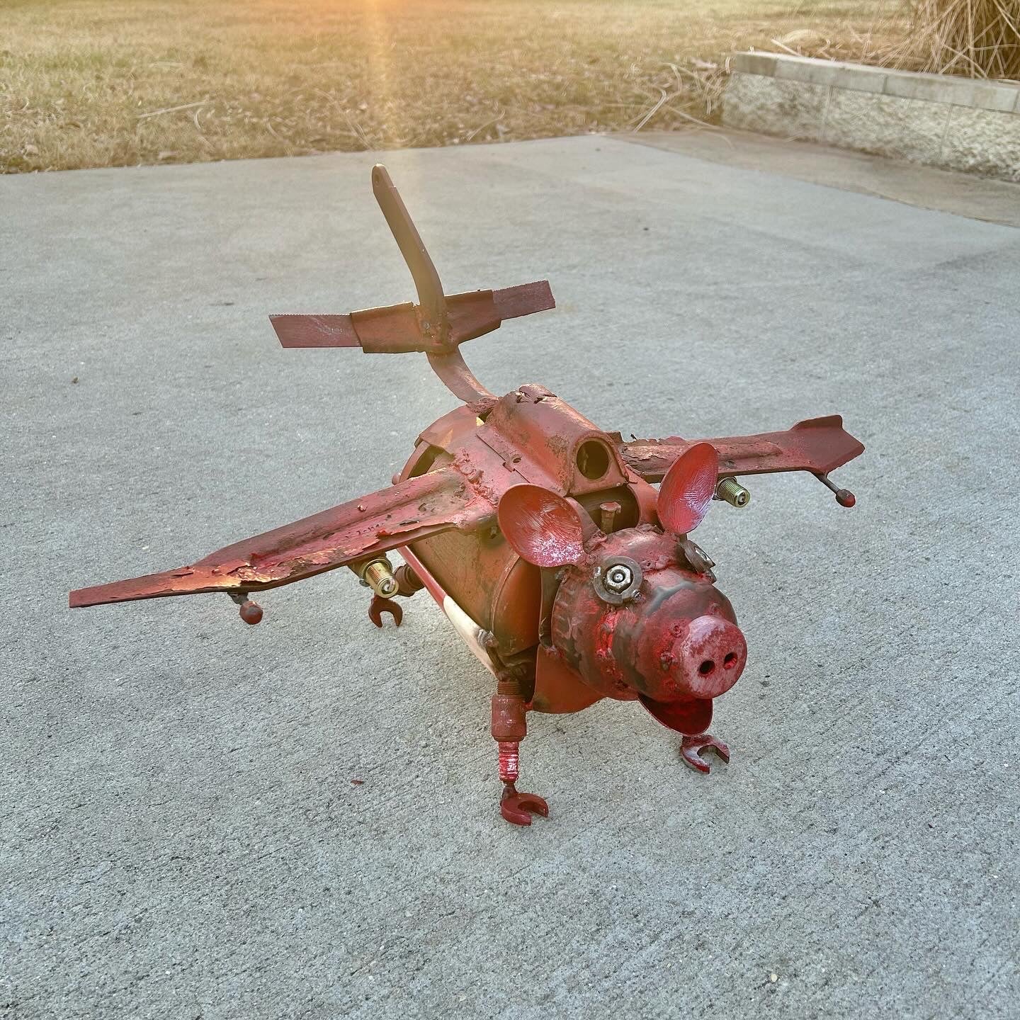 When Pigs Fly! - Welded Sculpture - Local Pickup Only Shell Shocked Art